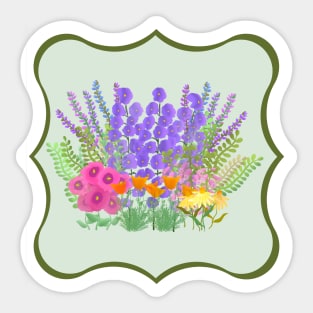 English Garden Stripes Sticker